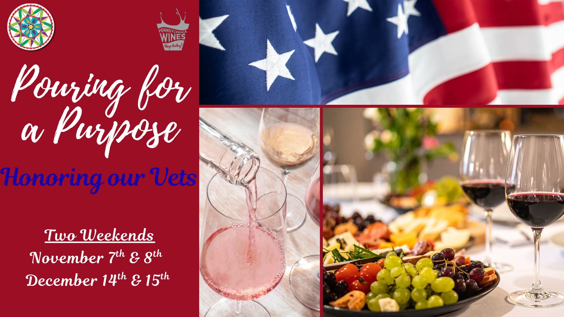 Honoring our Vets, Pairing with Purpose promotional graphic